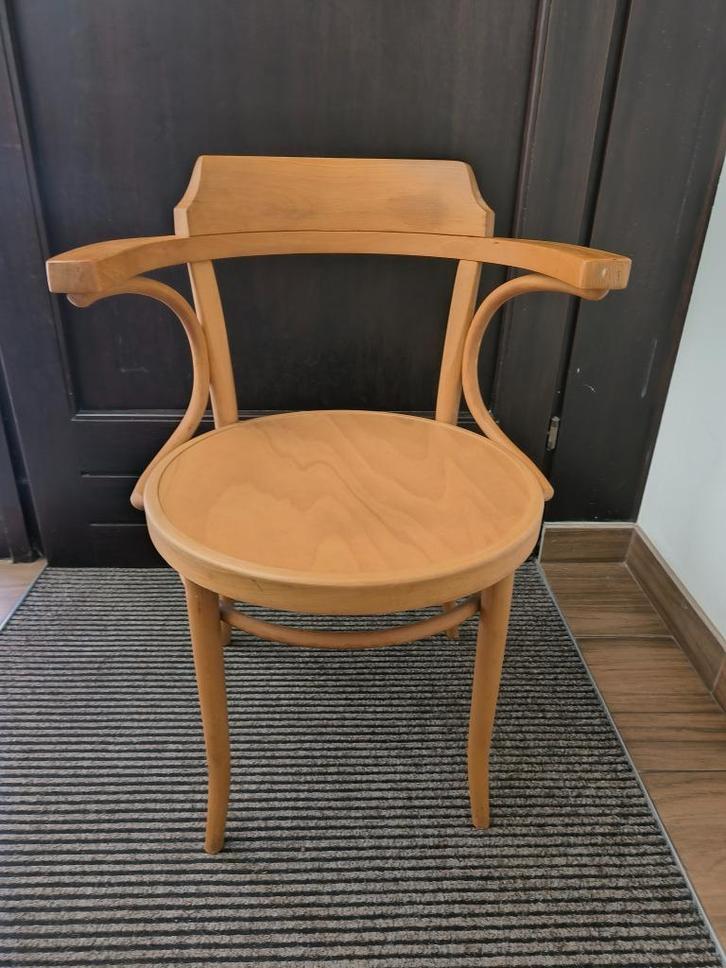 6 bistrot stoelen met leuning, bijna nieuw, Huis en Inrichting, Stoelen, Zo goed als nieuw, Vijf, Zes of meer stoelen, Hout, Ophalen