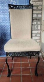 Chaises en métal rembourrées, Tissus, Autres couleurs, Antique, Comme neuf