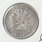 1 franc argent 1887 Leopold 2 Variante T.Wiener Rare, Argent, Enlèvement ou Envoi, Argent