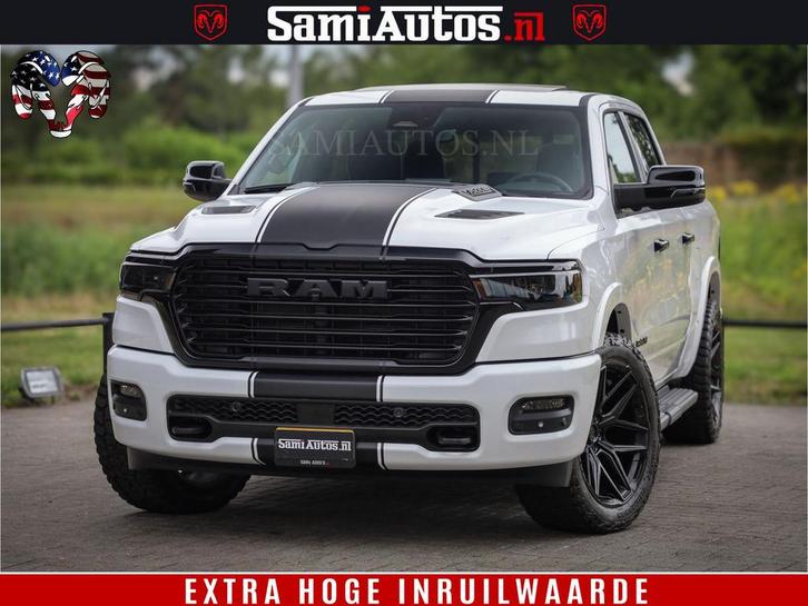Dodge RAM 1500 Laramie Night | 420Pk 636 Nn | Extra Groot Sc, Auto's, Dodge, Bedrijf, RAM 1500, 4x4, Adaptive Cruise Control, Climate control