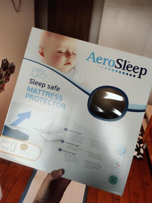 AeroSleep Matrasbeschermer voor bed B 60 x L 120, Kinderen en Baby's, Kinderkamer | Beddengoed, Gebruikt, Overige typen, Wit, Jongetje of Meisje