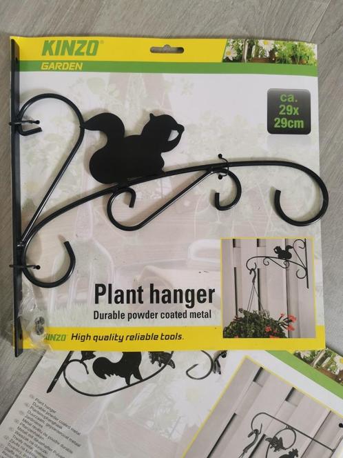 Set van 2 Kinzo Garden Plant hangers - zwart staal - 29x29cm, Tuin en Terras, Bloempotten, Nieuw, Metaal, Balkon, Tuin, Minder dan 40 cm