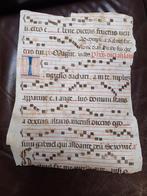 Antieke 5 (gehavende) bladen muziekteksten., Ophalen of Verzenden