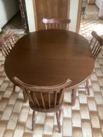 Tafel + stoelen, Huis en Inrichting, Tafels | Eettafels, Ophalen, Gebruikt, 100 tot 150 cm, Vijf personen of meer