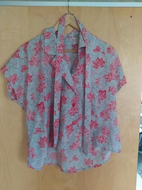 Zijdezachte blouse - handgemaakt (+/- maat 46), Kleding | Dames, Blouses en Tunieken, Zo goed als nieuw, Maat 46/48 (XL) of groter