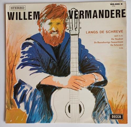 LP Willem Vermandere, Langs de Schreve, 1969, CD & DVD, Vinyles | Néerlandophone, Utilisé, Musique régionale, 12 pouces, Enlèvement ou Envoi