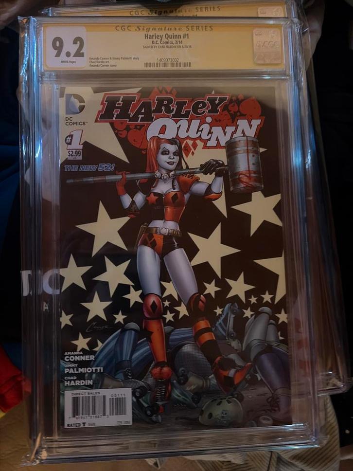 Harley Quinn The New 52 Graded and singed, Hobby en Vrije tijd, Verzamelkaartspellen | Yu-gi-Oh!, Zo goed als nieuw, Verzenden