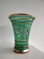 1950s Art Deco stijl vaas glas Belgisch, Antiek en Kunst, Antiek | Glaswerk en Kristal, Ophalen of Verzenden