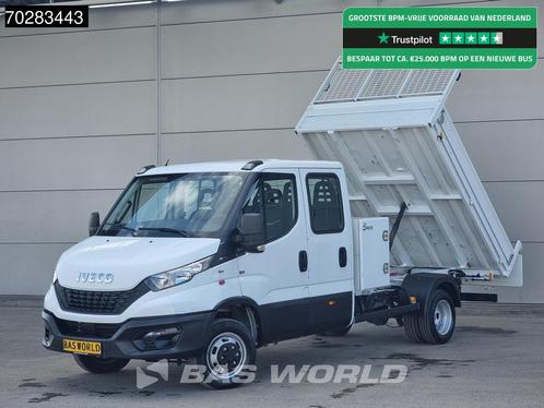 Iveco Daily 35C16 3.0L Open Laadbak Dubbel Cabine met Kist D, Auto's, Bestelwagens en Lichte vracht, Bedrijf, Te koop, Airconditioning