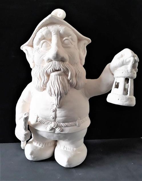 Kabouter Hurdy van keramiek(biscuit) om zelf te beschilderen, Hobby en Vrije tijd, Schilderen, Nieuw, Overige typen, Ophalen of Verzenden