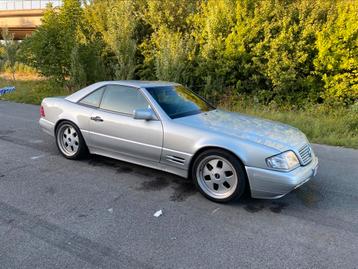 Mercedes cabrio sl 300 24v automaat oldtimer prijs 14500€, Autos, Cuir, Argent ou Gris, Achat, Noir
