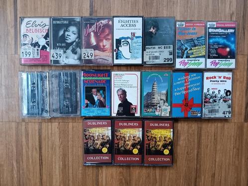 17 muziekcassettes, verschillende artiesten, Cd's en Dvd's, Cassettebandjes, Zo goed als nieuw, Origineel, Overige genres, 2 t/m 25 bandjes