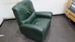 draaibare handrelaxfauteuil met veer in leerkleur, Ophalen of Verzenden, Zo goed als nieuw, Leer