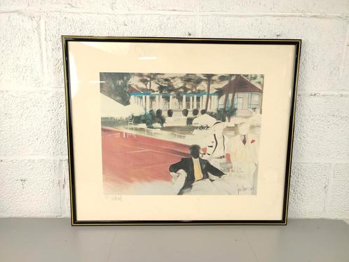 Litho van Dominique Guillemard - tennis, Antiek en Kunst, Kunst | Litho's en Zeefdrukken, Ophalen of Verzenden