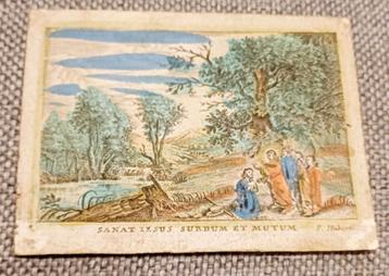 Carte de dévotion anversoise du XVIIIe siècle F. Huberti, Enlèvement ou Envoi