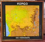Oro-hydrologische kaart Congo hout, Antiek en Kunst, Ophalen