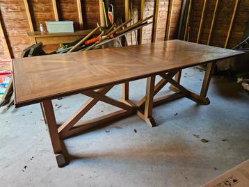 Prachtige houten eettafel, Huis en Inrichting, Tafels | Eettafels, Ophalen, Zo goed als nieuw