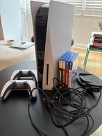 Playstation 5 disc edition + 2 controllers + 4 games, Ophalen, Zo goed als nieuw, Playstation 5