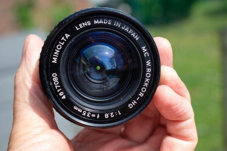 Minolta mc rokkor 35mm f2.8 avec ou sans bague canon RF-mino, Audio, Tv en Foto, Foto | Lenzen en Objectieven, Gebruikt, Groothoeklens