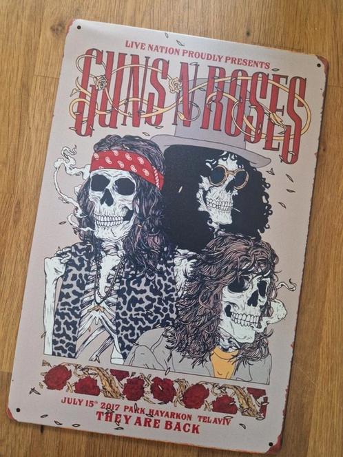 Metalen wandplaat Guns N Roses, Verzamelen, Merken en Reclamevoorwerpen, Nieuw, Ophalen of Verzenden