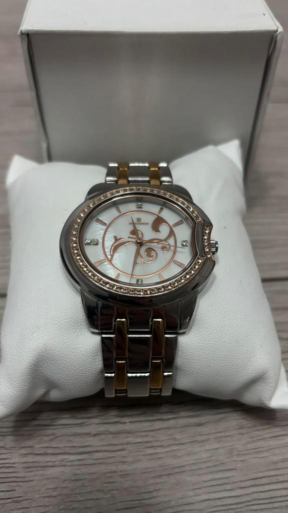 Dames horloge, Handtassen en Accessoires, Horloges | Dames, Zo goed als nieuw, Polshorloge, Overige merken, Staal, Staal, Ophalen of Verzenden
