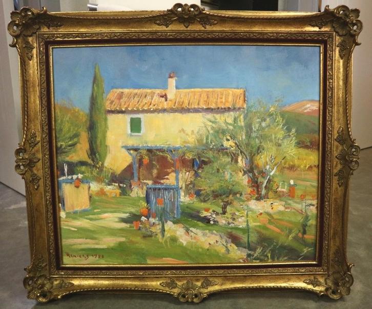 Tony RENIERS, tuin in de Provence, Antiquités & Art, Art | Peinture | Classique, Enlèvement ou Envoi