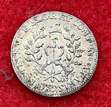 Très Rare - Pièce de 5 Sols France 1792 en Argent