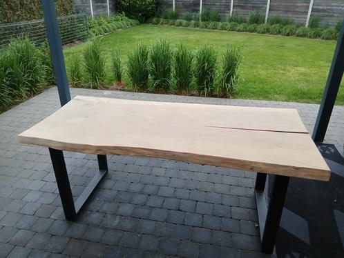 Boomstamtafel, Tuin en Terras, Tuintafels, Zo goed als nieuw, Hout, Ophalen