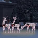Rendierfamilie Kerstmis warmwit 270x7x90 cm mesh, Ophalen of Verzenden, Nieuw