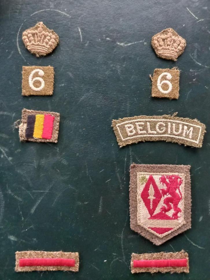 ZELDZAME set 6e Brigade Deynze, Verzamelen, Militaria | Tweede Wereldoorlog, Landmacht, Embleem of Badge, Ophalen of Verzenden