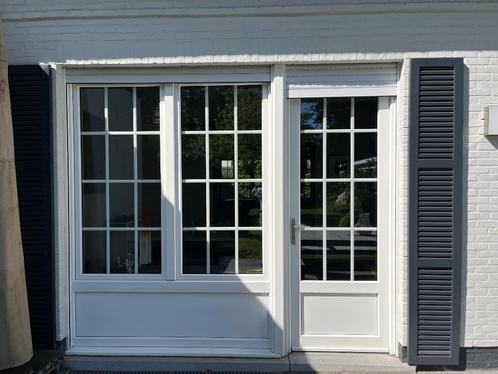 Raam-deur combinatie in super isolerende PVC (2 stuks), Doe-het-zelf en Bouw, Glas en Ramen, Zo goed als nieuw, Gevelraam of Ruit