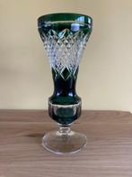 Val Saint Lambert Vaas Groen 26,5 cm (gesigneerd), Ophalen