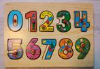 inlegpuzzel getallen, Gebruikt, 10 tot 50 stukjes, Ophalen of Verzenden, Van hout