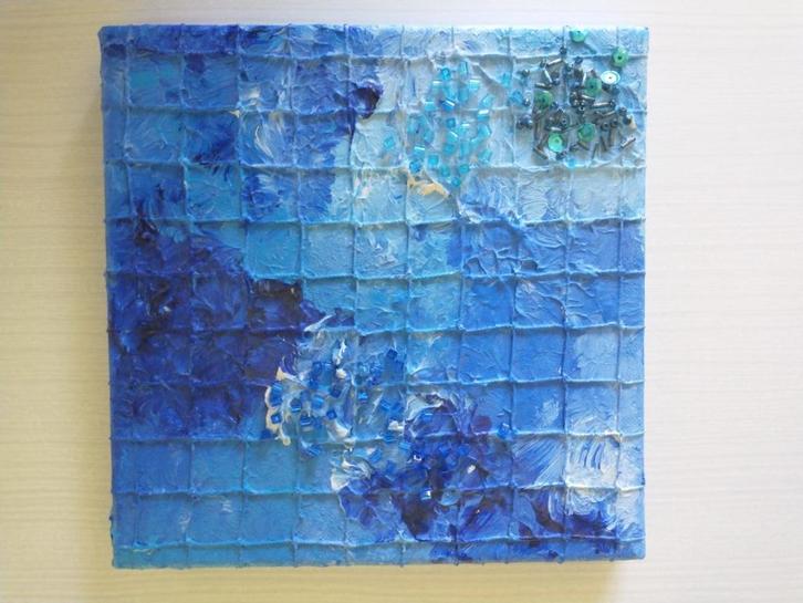 Schilderijtje (abstract), Antiek en Kunst, Kunst | Schilderijen | Klassiek, Ophalen of Verzenden