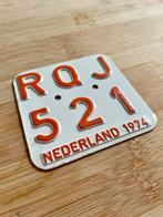 Plaque 74’S hollandaise Vélomoteur, Enlèvement ou Envoi, Comme neuf