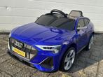 Audi E-tron 12v Metallic Blauw - RC - Leder zit - 4x4 NIEUW, Ophalen of Verzenden, Nieuw
