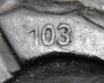 Verwundetenabzeichen Schwarz – Hersteller 103 (August G. Tam, Ophalen of Verzenden, Landmacht, Lintje, Medaille of Wings