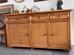 Vintage dressoir van bamboe en rotan, Italië uit de jaren 70, Huis en Inrichting, Ophalen, Zo goed als nieuw