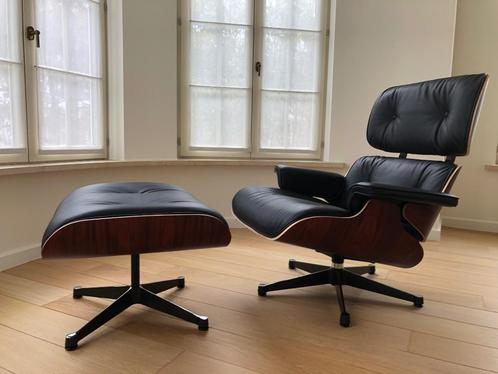 Eames Lounge Chair & Ottoman (Vitra), Maison & Meubles, Chaises, Neuf, Une, Bois, Cuir, Métal, Noir, Enlèvement