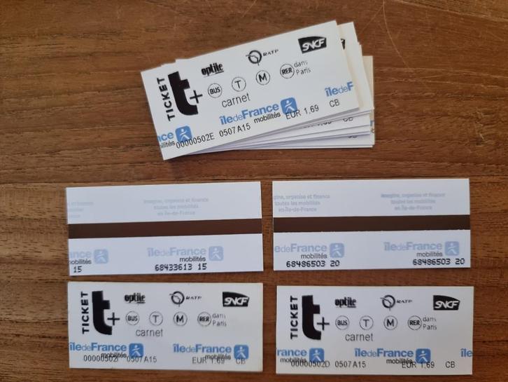 Tickets de métro de Paris, Tickets & Billets, Billets & Tickets Autre
