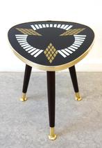 Vintage bijzettafel niertafel Rockabilly plantentafel 50's, Ophalen of Verzenden, Gebruikt, Overige materialen, Vintage retro messing rockabilly fifties bijzettafel