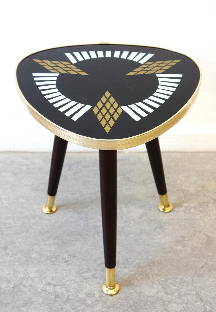 Vintage bijzettafel niertafel Rockabilly plantentafel 50's, Maison & Meubles, Tables | Tables d'appoint, Utilisé, Autres matériaux