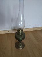 Oude Koperen lamp met glas, Antiek en Kunst, Ophalen