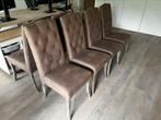 6 landelijke eetkamerstoelen, Huis en Inrichting, Stoelen, Ophalen, Gebruikt, Bruin, Landelijk