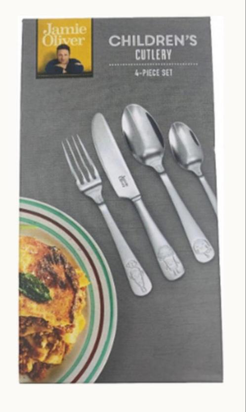 Jamie Oliver Kinder bestekset 4-delig, Maison & Meubles, Cuisine | Couverts, Neuf, Ensemble de couverts, Inox ou Chrome, Enlèvement ou Envoi