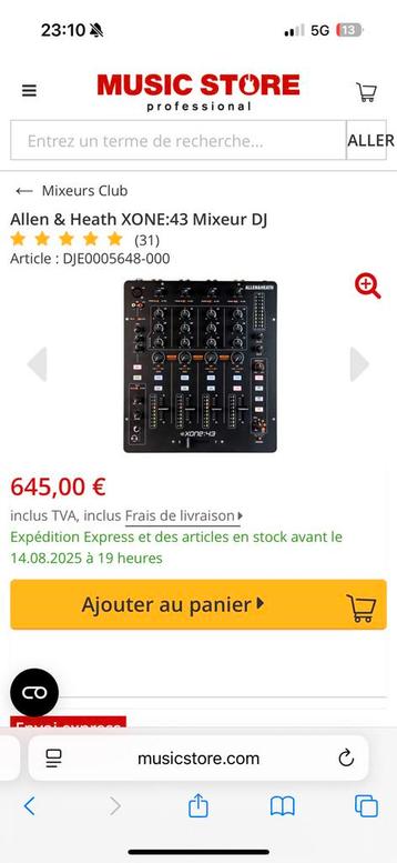 Table de mixage x zone 43, Enlèvement, Comme neuf