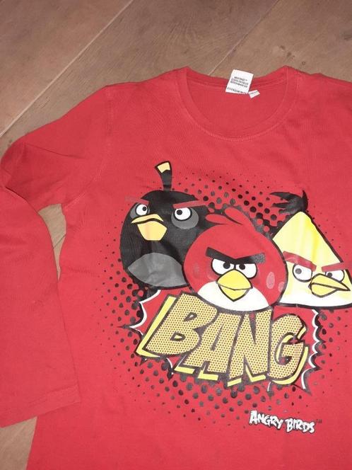 Maat 146 - Angry Birds - rode longsleeve, Enfants & Bébés, Vêtements enfant | Taille 146, Comme neuf, Garçon, Chemise ou À manches longues