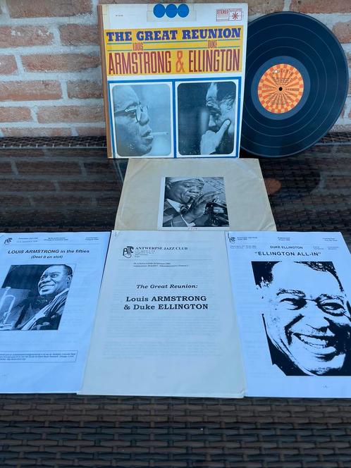 LP LA GRANDE RÉUNION Louis Armstrong & DUKE Ellington, CD & DVD, Vinyles | Jazz & Blues, Enlèvement ou Envoi