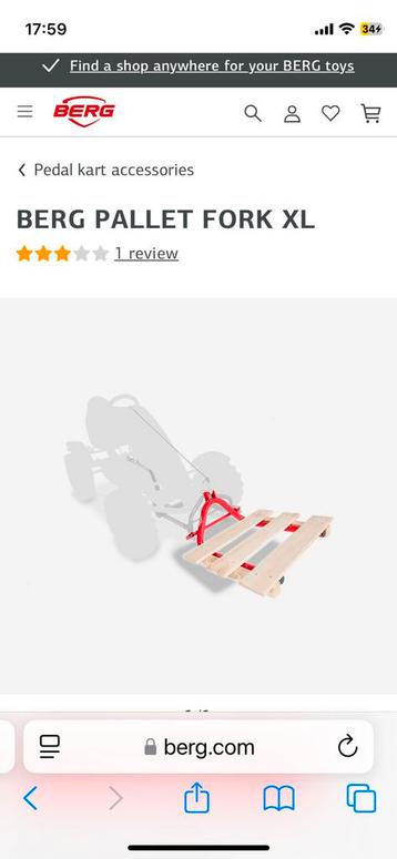 Transpalette pour GO kart Berg  disponible aux enchères
