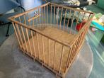 vintage houten opvouwbaar kinderpark, Kinderen en Baby's, Ophalen, Gebruikt, Vierkant